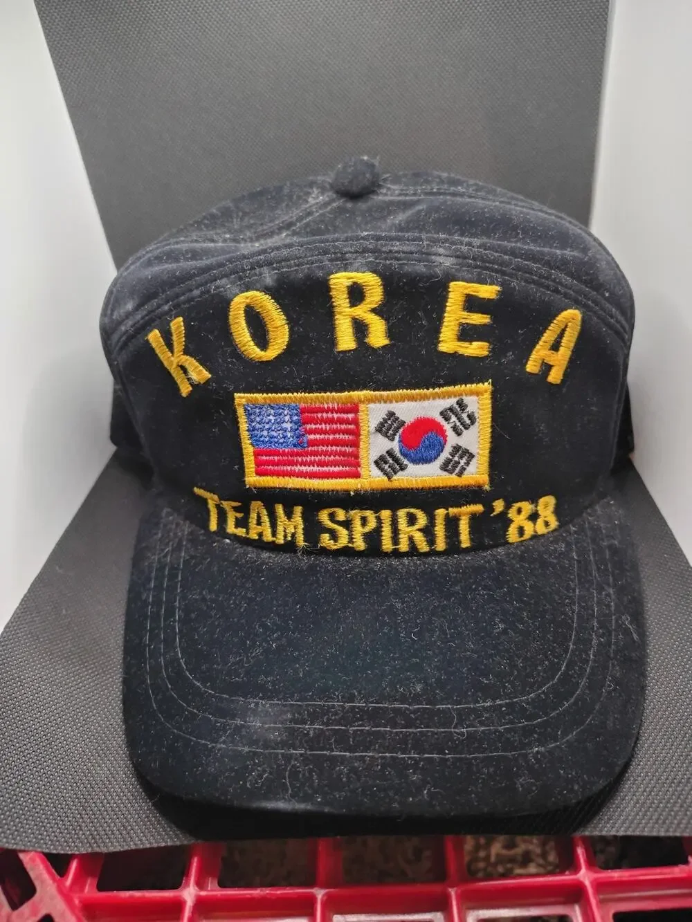 RARE Vintage Korea Team Spirit 88 Joint Military Exercise Snapback Hat Cap Black